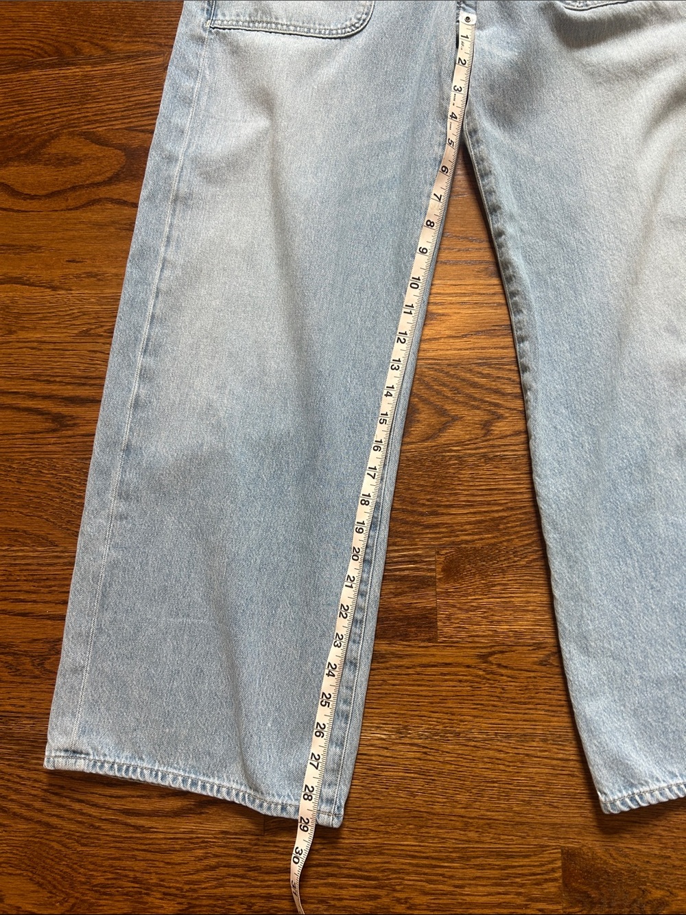 Citizens of Humanity Ayla Cargo Baggy Jeans Cloud Nine Light Blue Size 28 NWOT - Picture 8 of 10